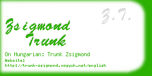 zsigmond trunk business card